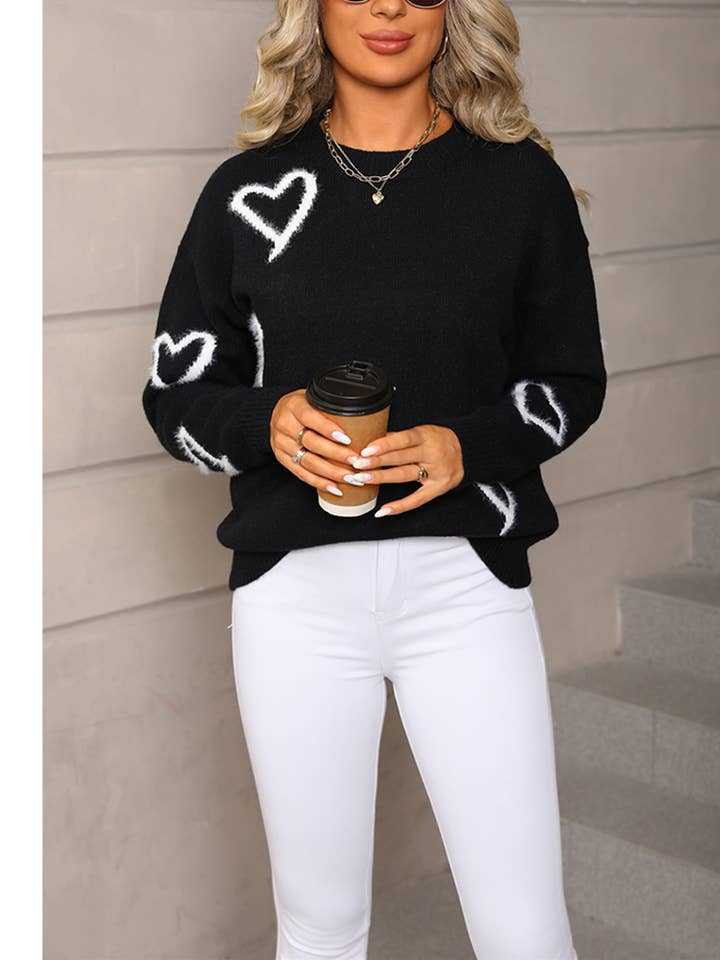 Hjärta Alla hjärtans dag Pullover Plus Size Tröja JYYS302 för wholesale av UNISHE