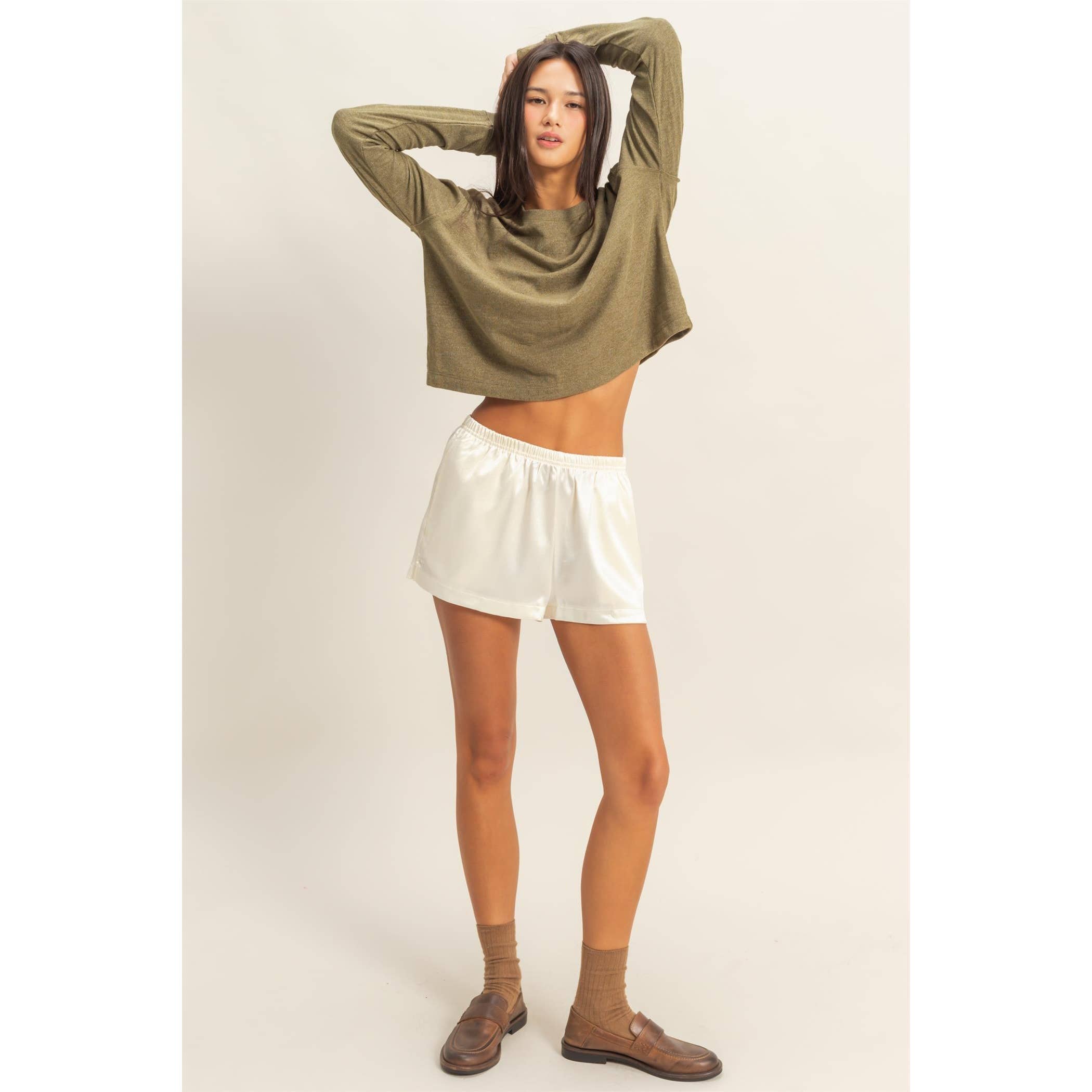 HYFVE - Wholesale Shorts - Women's - Satin Elastic Waist Shorts With Side Slit32