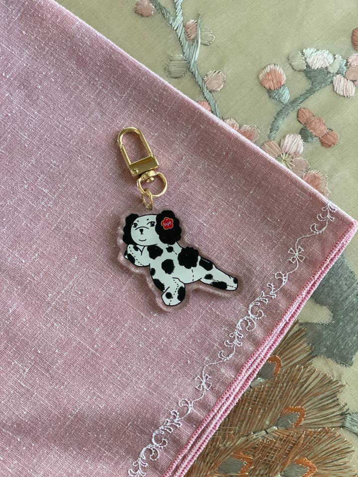 Staffordshire Spaniel Bye Beanie Acrylic Charm for wholesale by Munbeibi