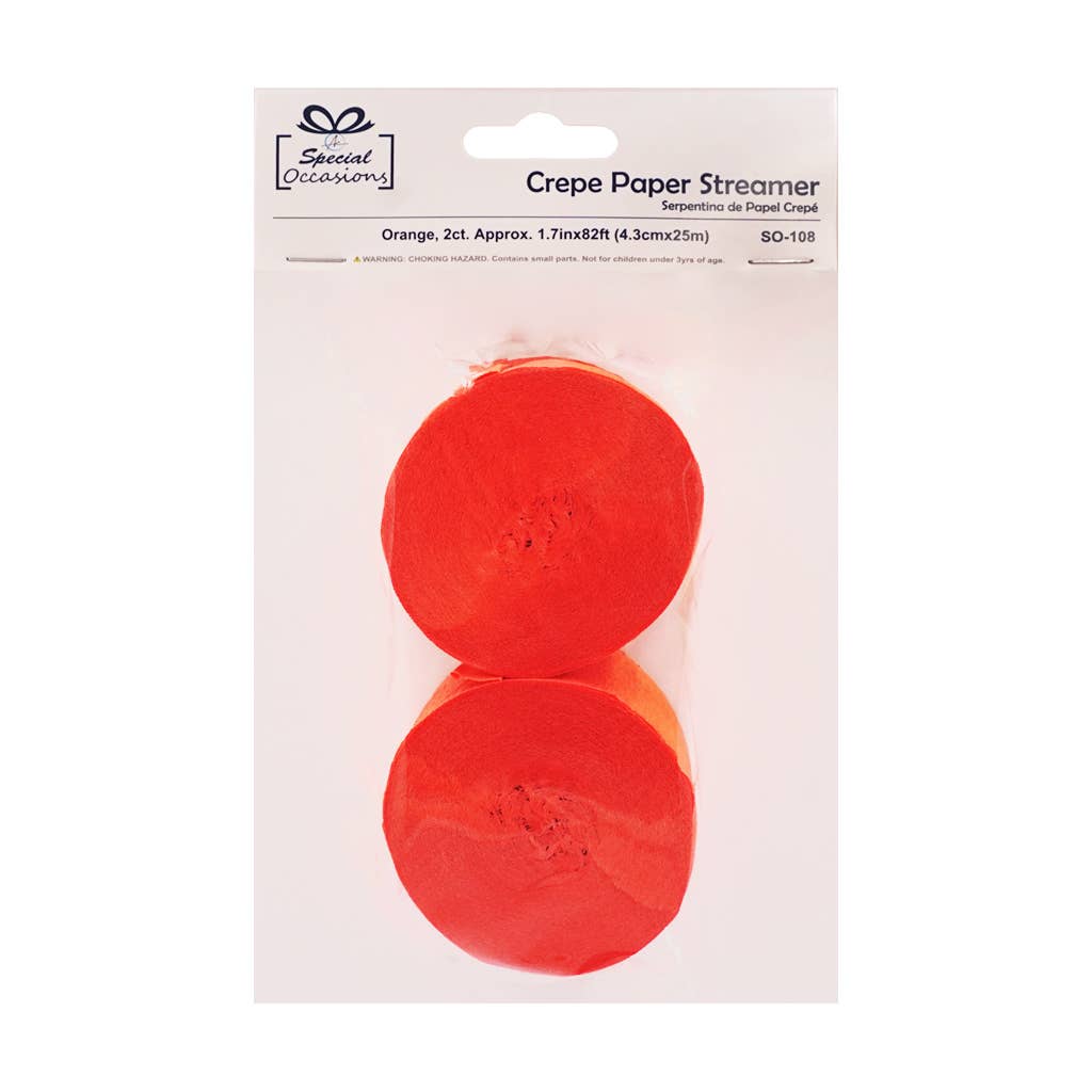 Angels Craft - Vente Serpentin - Guirlandes en papier crépon 2 unités – 10 couleurs, 25 m décoration de fête8