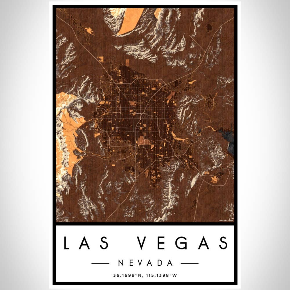 JACE.design - Wholesale Art Print - Las Vegas NV Map Print Ember2