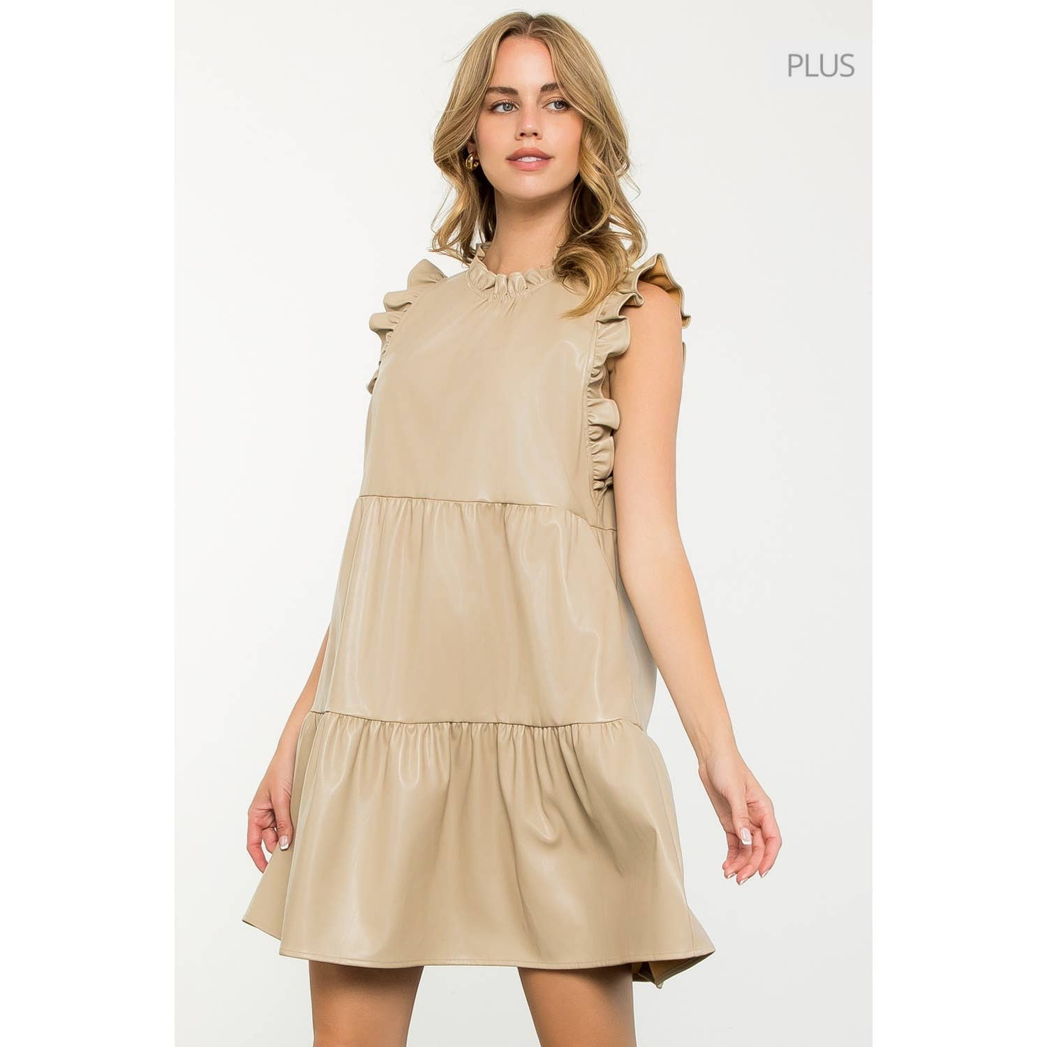 THML - Vendita all'ingrosso Vestito - Donna - /Taglia XL/ Abito in pelle con maniche a balze12