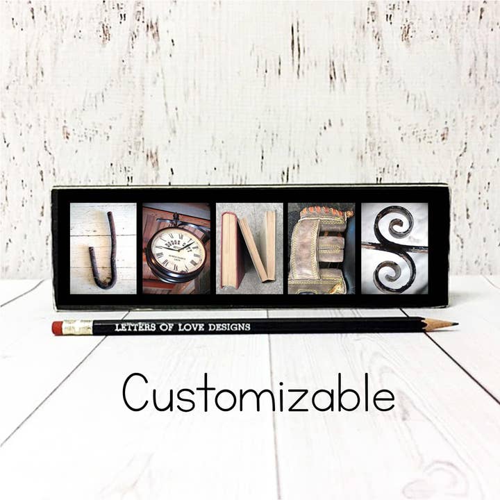 Last Name Sign, Jones, Customizable to other Names & Words for wholesale by Letters Of Love Designs