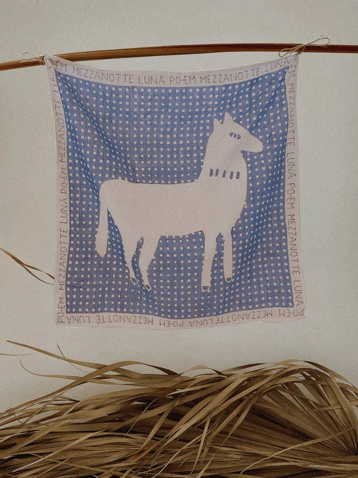 Block-printed Muslin Bandana for wholesale by PO-EM