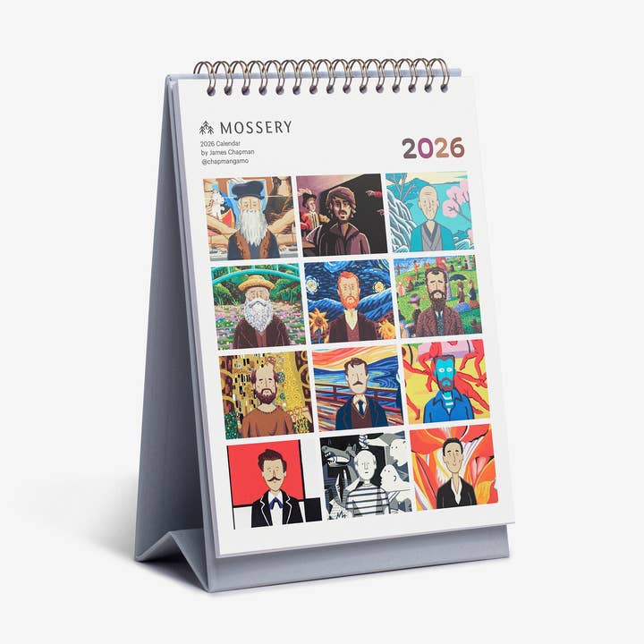 Calendrier de bureau Art intemporel 2026 pour la vente par Mossery
