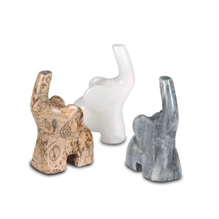British Fossils - Vente Supports et présentoirs à bijoux - Porte-bagues éléphant 3”4