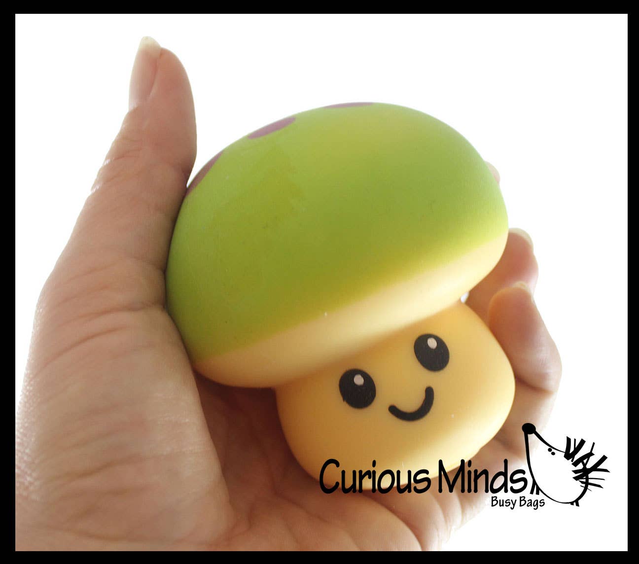 Curious Minds Toys - Wholesale Squishy Toy - Kids & Baby - 1 Mushroom Squishy Squeeze Stress Ball Soft Doh Filling - Li10