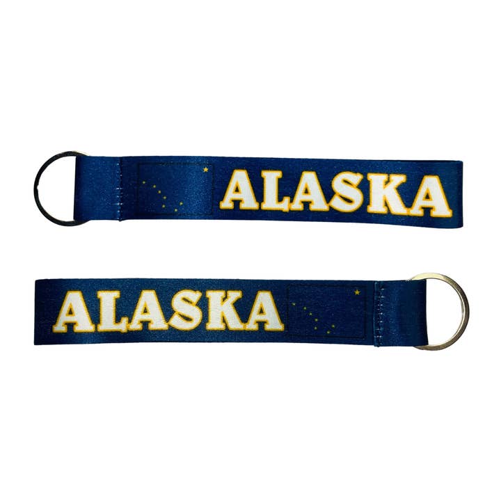 Wristlet Keychain - State Flag Alaska - USA - K060 for wholesale by Worldwide Souvenirs