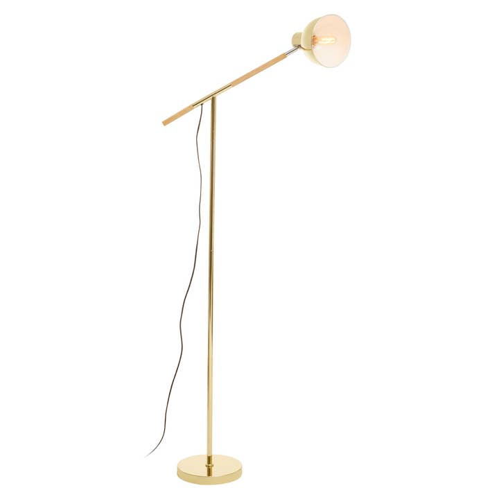 Interiors by Premier – wholesale Floor lamp – Stockholm Shiny Brass Adjustable Floor Lamp2