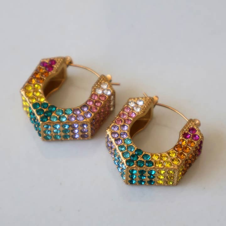 Brincos Disco Gem por atacado de Soho Lush