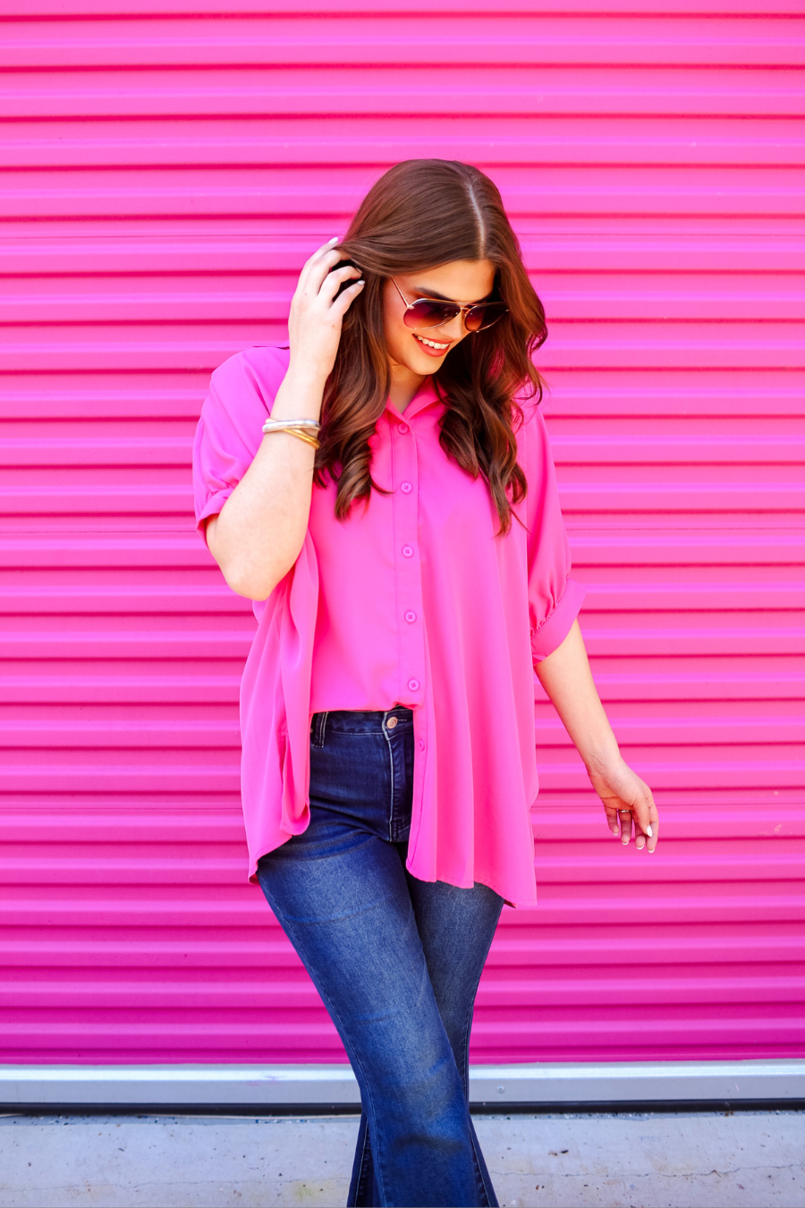 Jess Lea - Wholesale Button Down Shirt - Women's - Oakley Oversized Top3