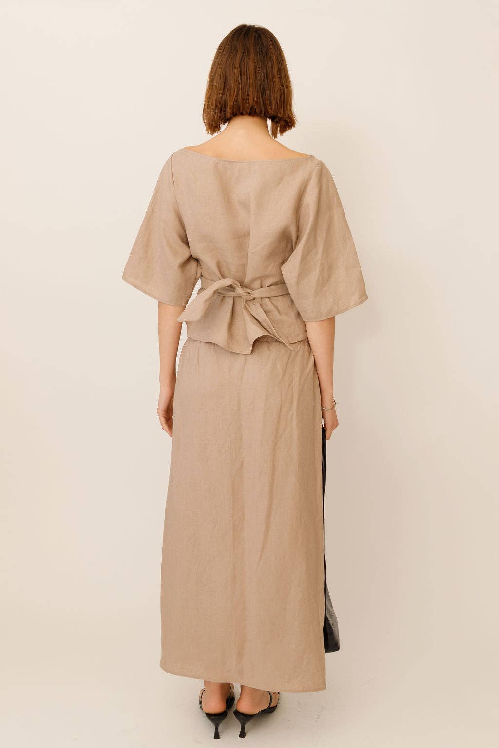 WUESTE - Wholesale Skirt - Women's - Calla Linen Paperbag Skirt2