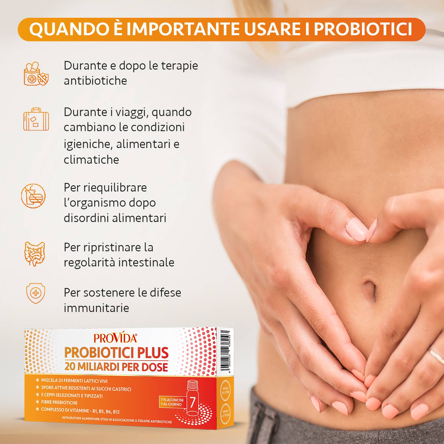 OPTIMA NATURALS - Vendita all'ingrosso Vitamine/integratori orali - Provida Probiotici Plus - 20 miliardi per dose - 7 flaconcin11