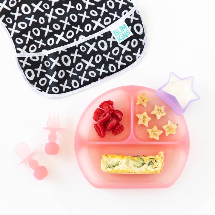 Bumkins - Wholesale Flatware Set - Kids & Baby - Silicone Chewtensils®: Pink Jelly