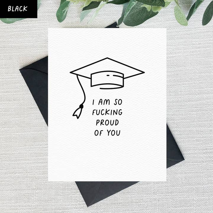 Blue Thistle - Vente Carte de remise de diplôme - Carte de remise de diplôme humoristique, Proud of You, carte pour les diplômés 20223