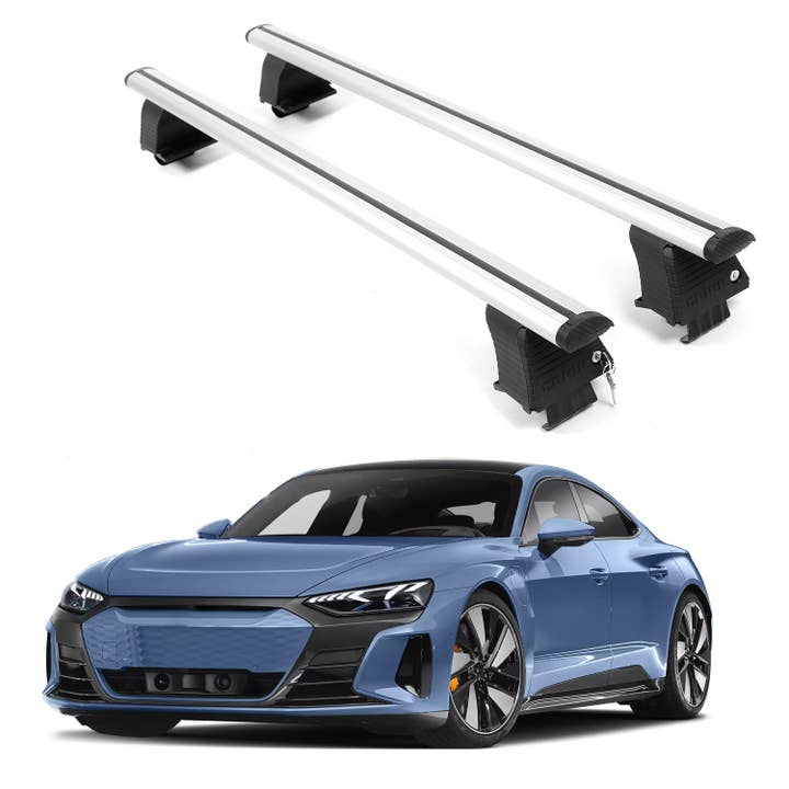 Barres de toit transversales ERKUL pour AUDI E-TRON GT 2022-2026 toit nu aluminium argenté pour la vente par Erkul Auto USA
