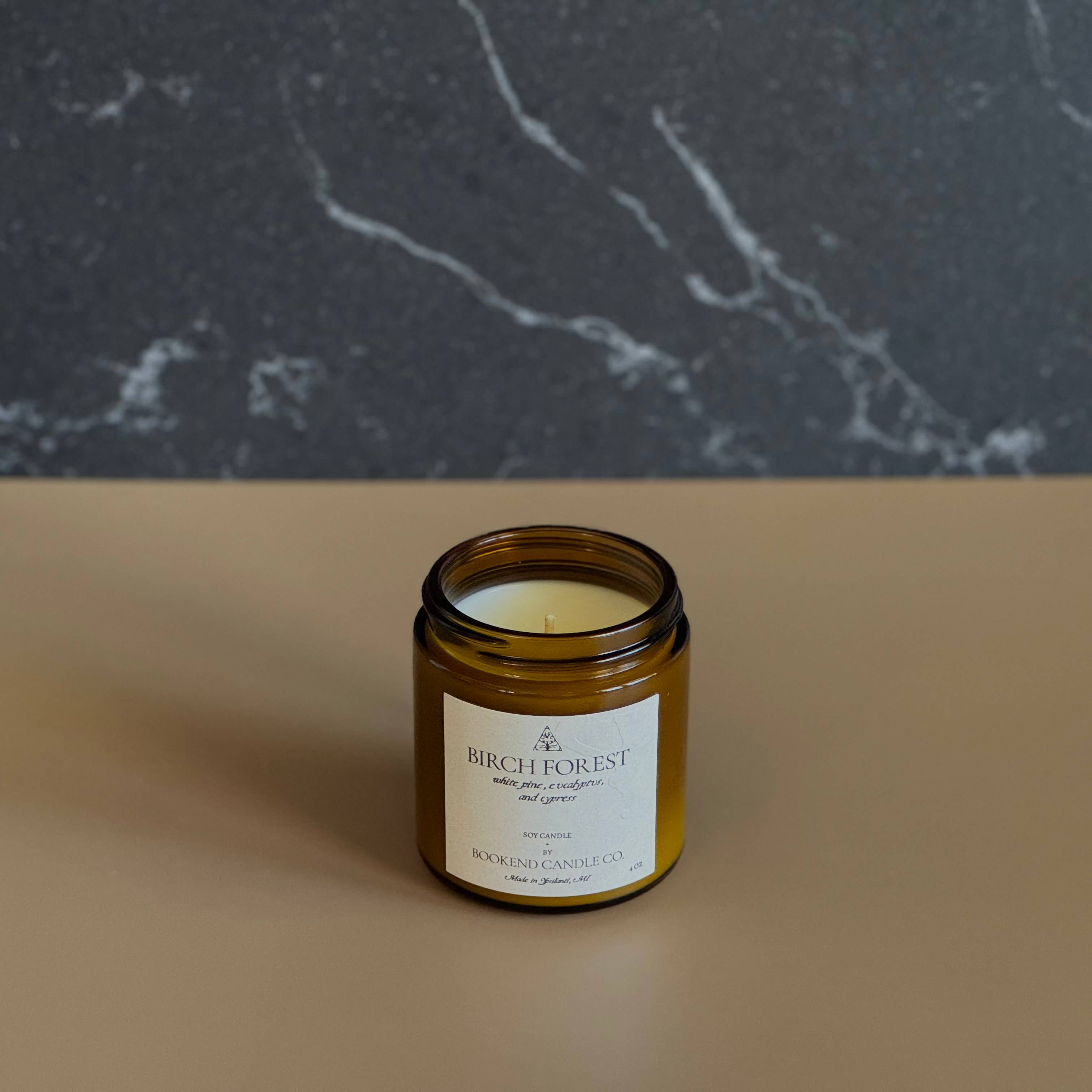 Bookend Candle Co. - Wholesale Jar/Filled Candle - Soy Candle - Birch Forest2