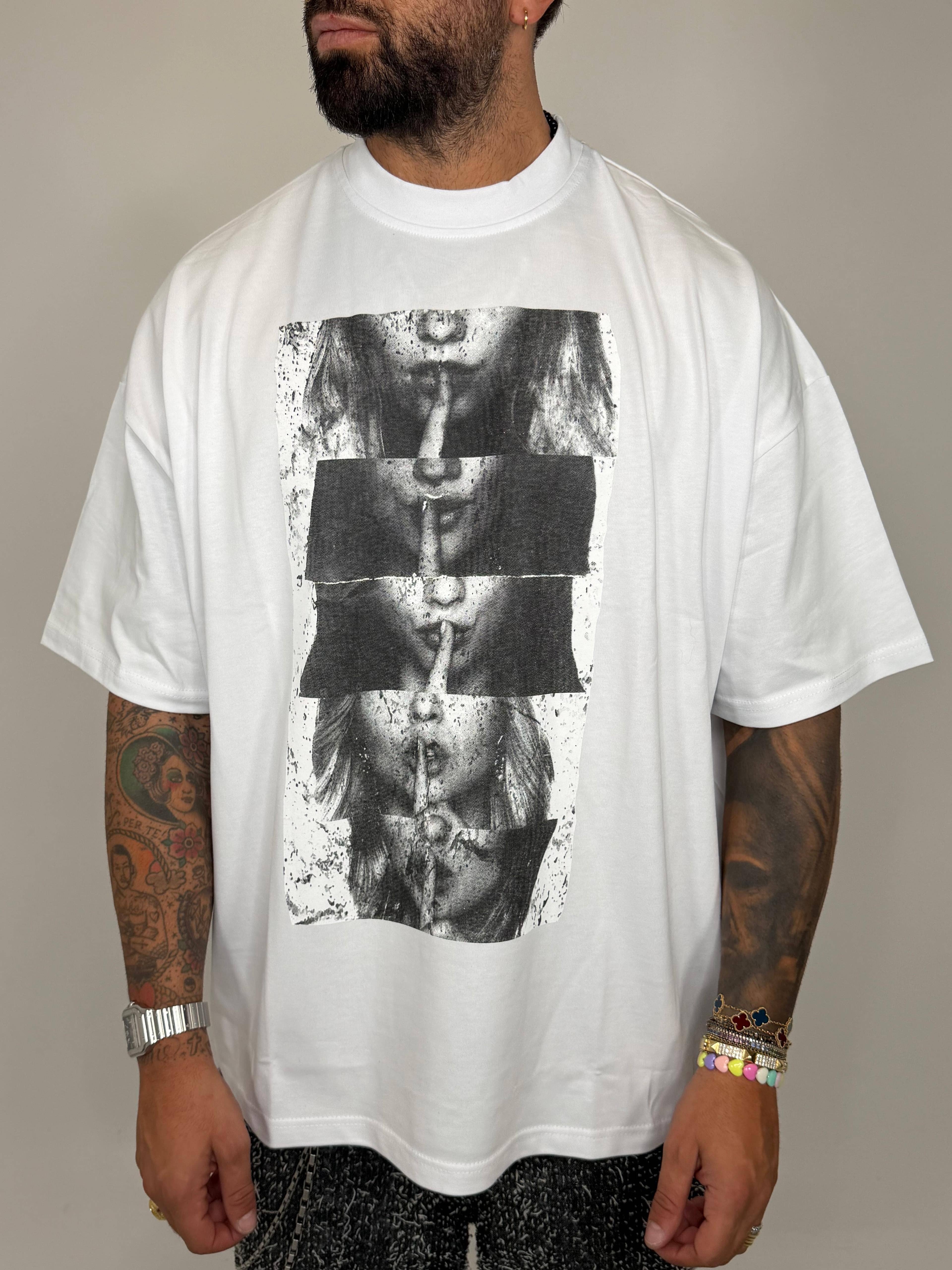 White Quiet Force T-Shirt for wholesale on Faire