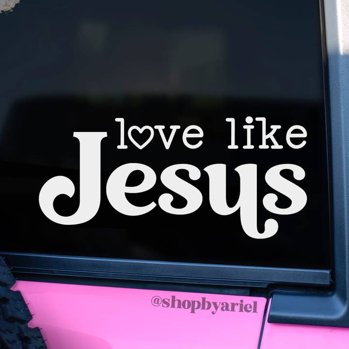 Love Like Jesus Car Decal, Car Decal, Car Sticker, Christian for wholesale by ShopByAriel