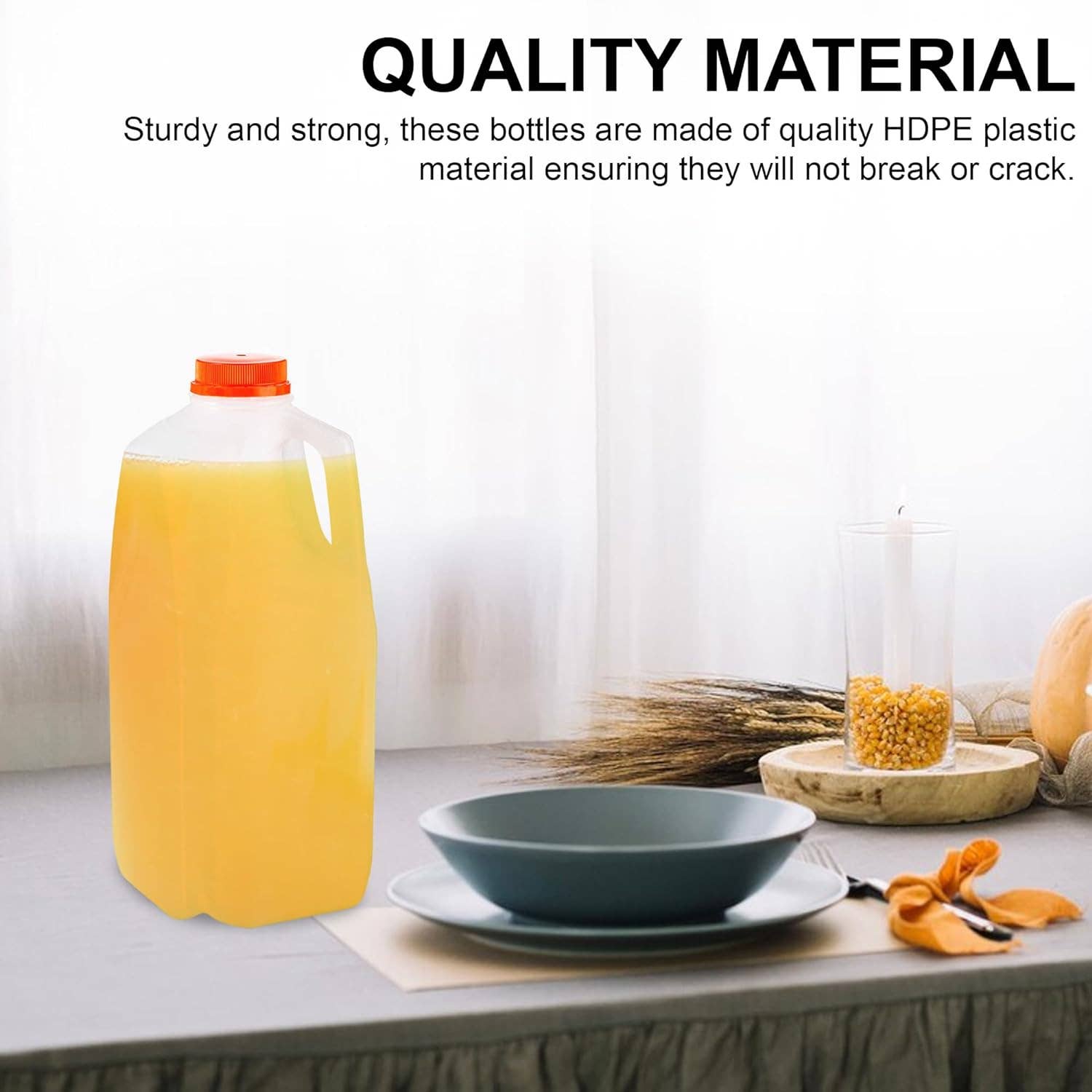 MT Products - Wholesale Water Bottle - MT Products 64 oz. HDPE Plastic Juice/Milk Bottles2