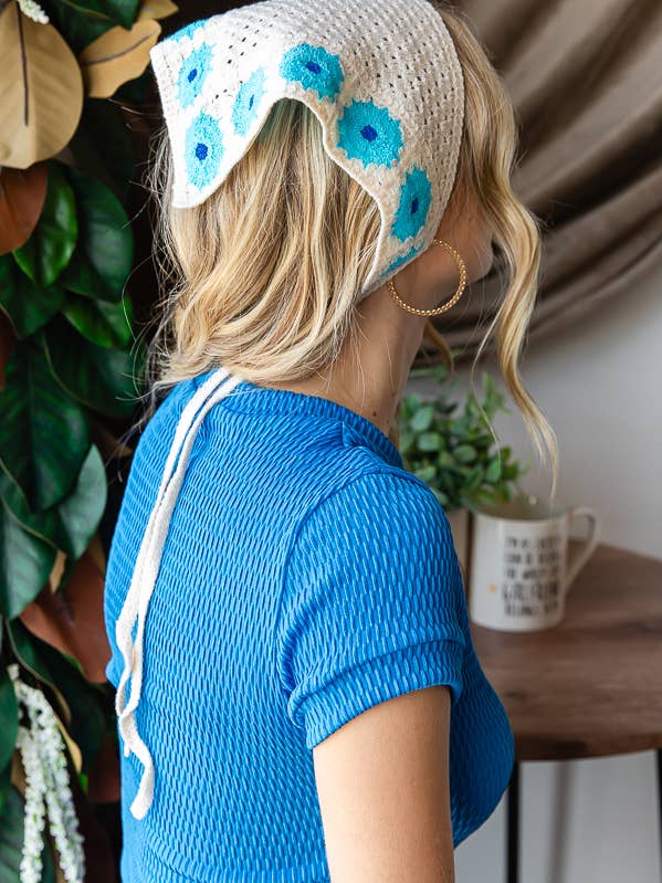 FLORAL Crochet Bandana for wholesale by miroh