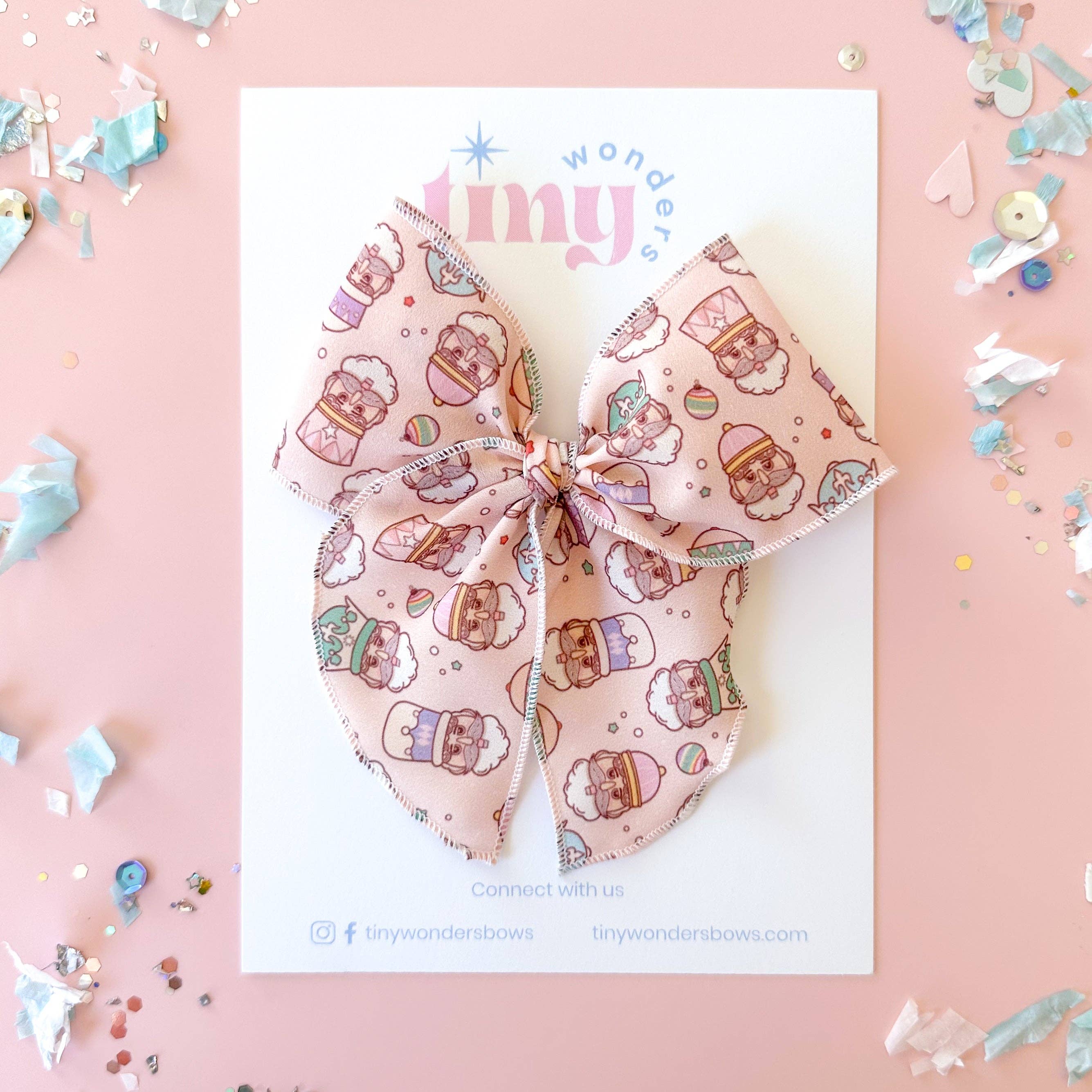 Tiny Wonders Bows - Vente Nœud pour cheveux – enfant - Casse-noisettes, crêpe de Chine1