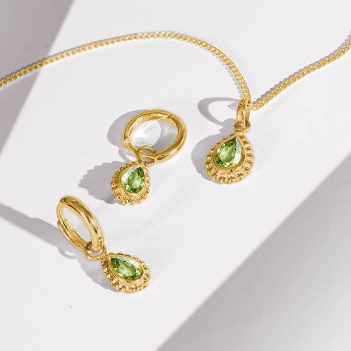 Augusti födelsesten halsband - Guld peridot för wholesale av Charlotte's Web Jewellery