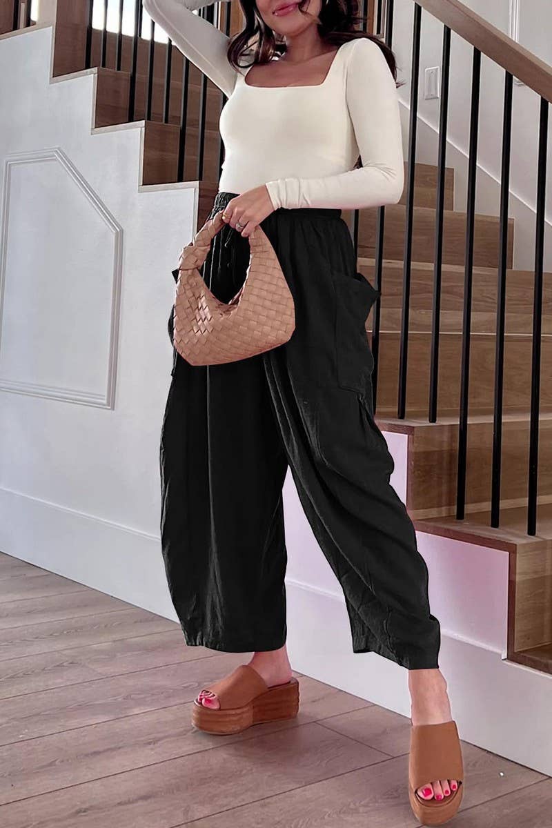 NINEXIS - Wholesale Pants - Women's - CWBLP0709_LOOSE CASUAL COTTON AND LINEN TROUSERS31