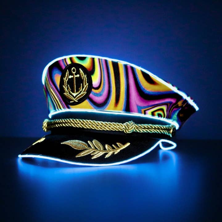 Trippy Neon Captain Light Up Hat for wholesale by Trippy Captain