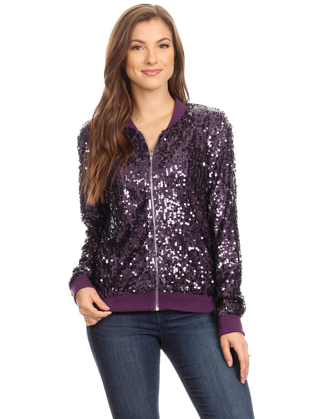 Anna Kaci Wholesale - Vente Bombers – femme - Blouson aviateur zippé à sequins63