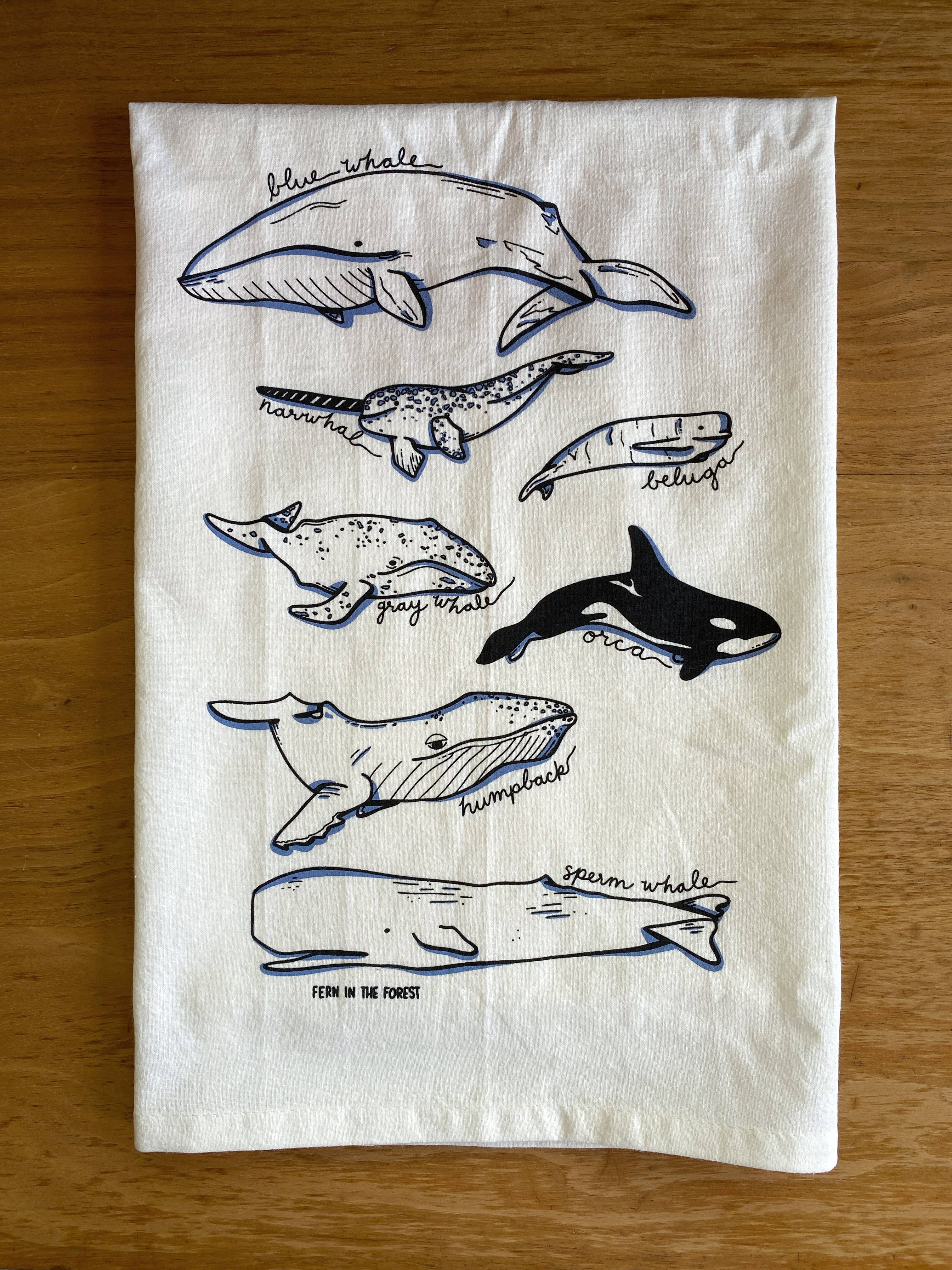 Fern In The Forest - Wholesale Tea Towel - Whale Tea Towel | Screenprinted6