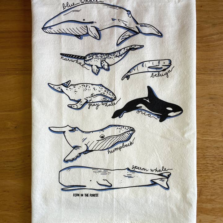 Fern In The Forest - Wholesale Tea Towel - Whale Tea Towel | Screenprinted6
