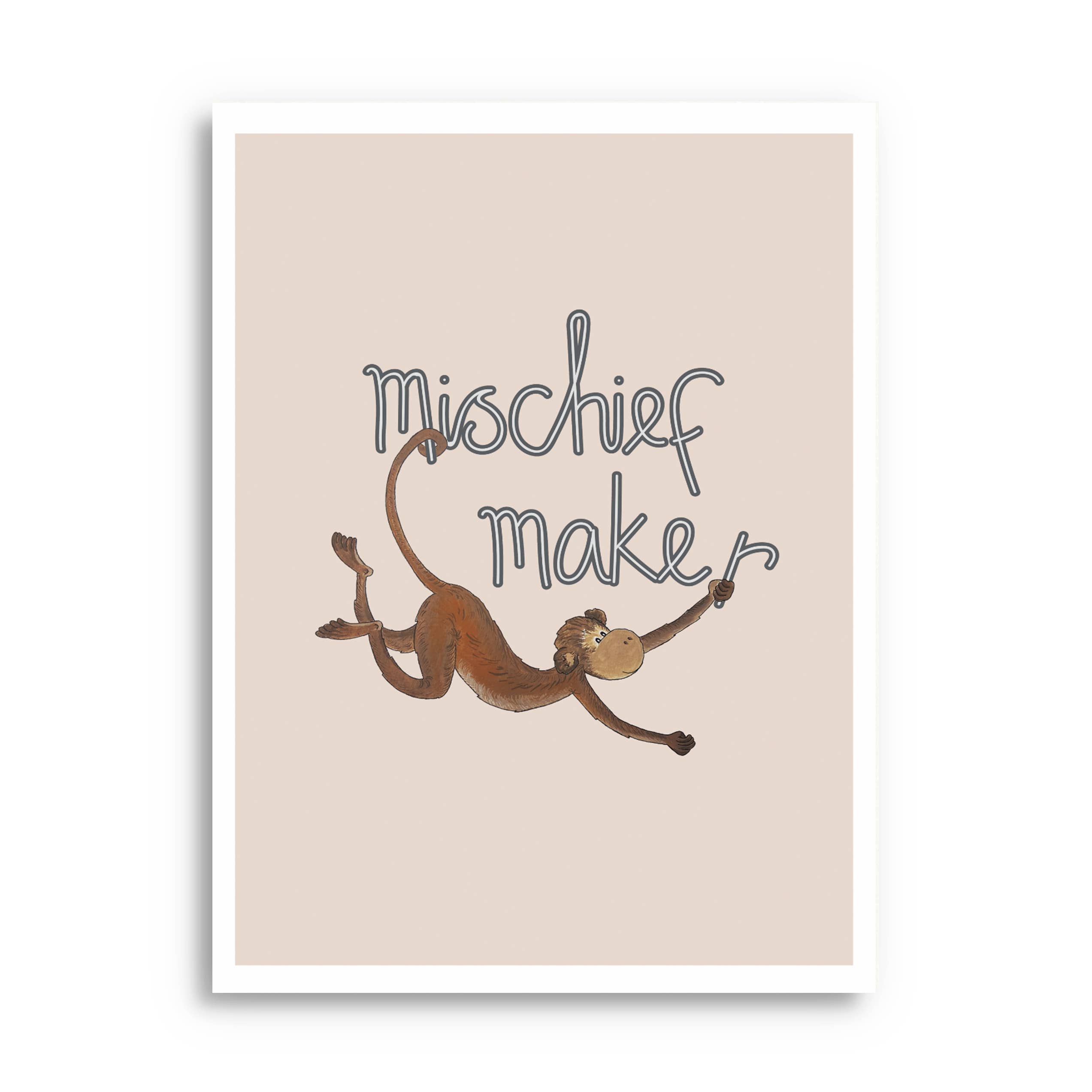 Fearless Flamingo – wholesale Art print – Kids & baby – Children's animal art print | Cheeky monkey | Hand drawn0