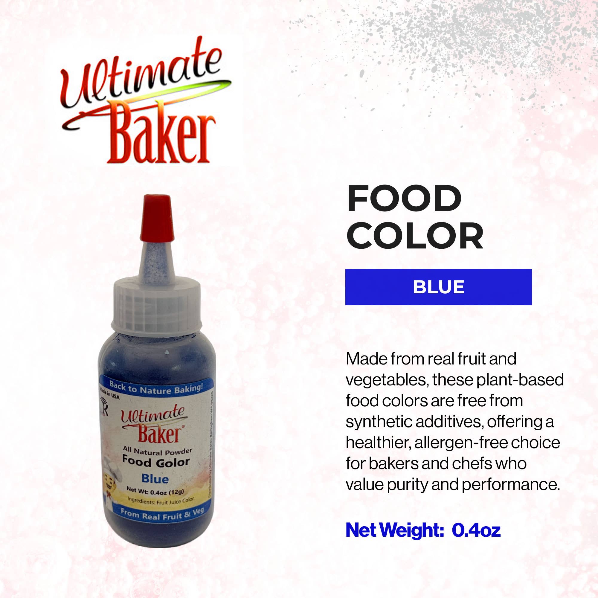 Ultimate Baker - Vente Kit de décoration de gâteau - Colorant alimentaire bleu naturel Ultimate Baker (1x12g)1