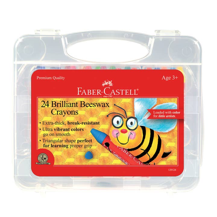 Faber-Castell / Creativity for Kids - Wholesale Crayons - Kids & Baby - 24 Brilliant Beeswax Crayons in Storage Case for Kids