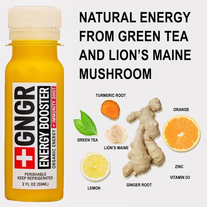 GNGR Labs - Wholesale Wellness Juice/Tonic - Energy Booster Shot: Nootropic Ginger & Turmeric Drink8