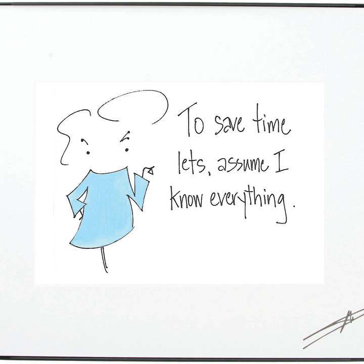 INRAMAD KONST - Jag vet allt Inramad konst för wholesale av Mary Phillips Designs