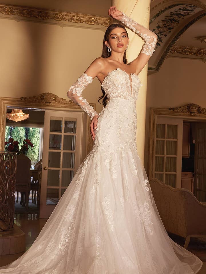 Long Sleeve Lace Bridal Gown for wholesale by Tux-USA®