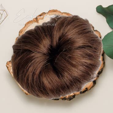 Human Hair Bun Scrunchie | Color 4 for wholesale by Beauty By Echika
