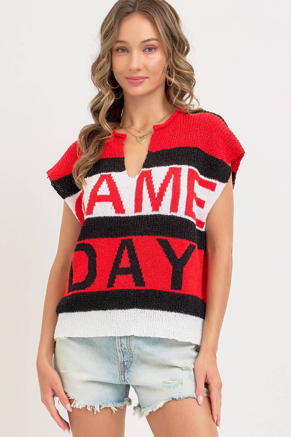 Sweet Lovely by Jen - Vendita all'ingrosso Top in maglia - Donna - GIORNO DELLA PARTITA PERFETTO PER MOSTRARE IL TUO SPIRITO DI SQUADRA CON STILE6