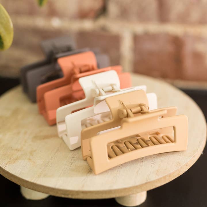 blush & bubbly - Wholesale Hair Clip - Women's - Claw Hair Clip | Rectangle Hair Clip | Arizona Collection0