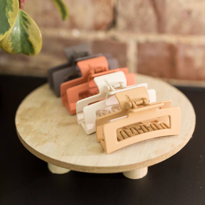 blush & bubbly - Wholesale Hair Clip - Women's - Claw Hair Clip | Rectangle Hair Clip | Arizona Collection