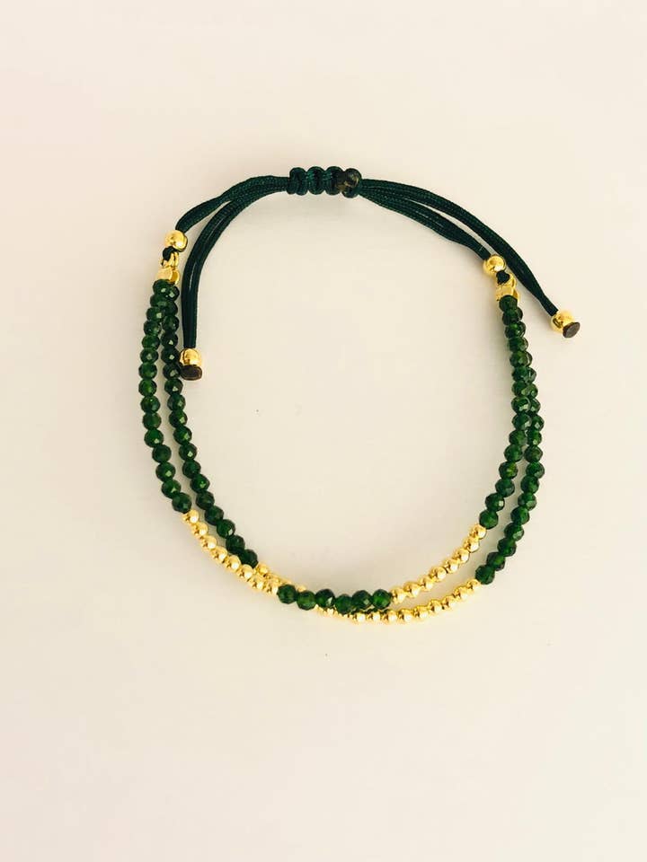 Smaragd Zijde Armband | Zilver 925 voor wholesale door DEMARCA