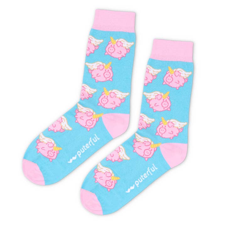 Blue Cerdicorn Socks for wholesale by Puterful