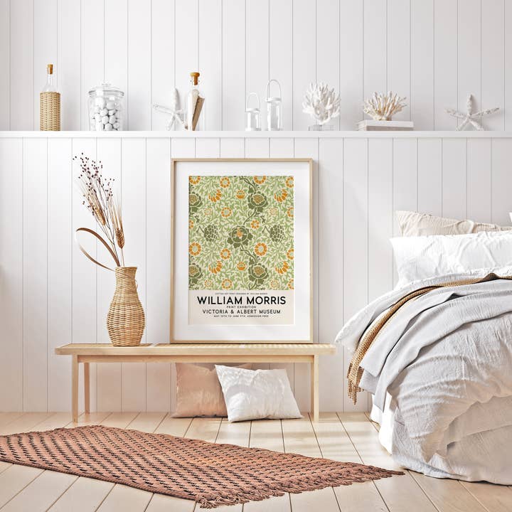 Sugar & Canvas - Wholesale Art Print - William Morris Grafton Pattern Vintage Poster Art Print W21