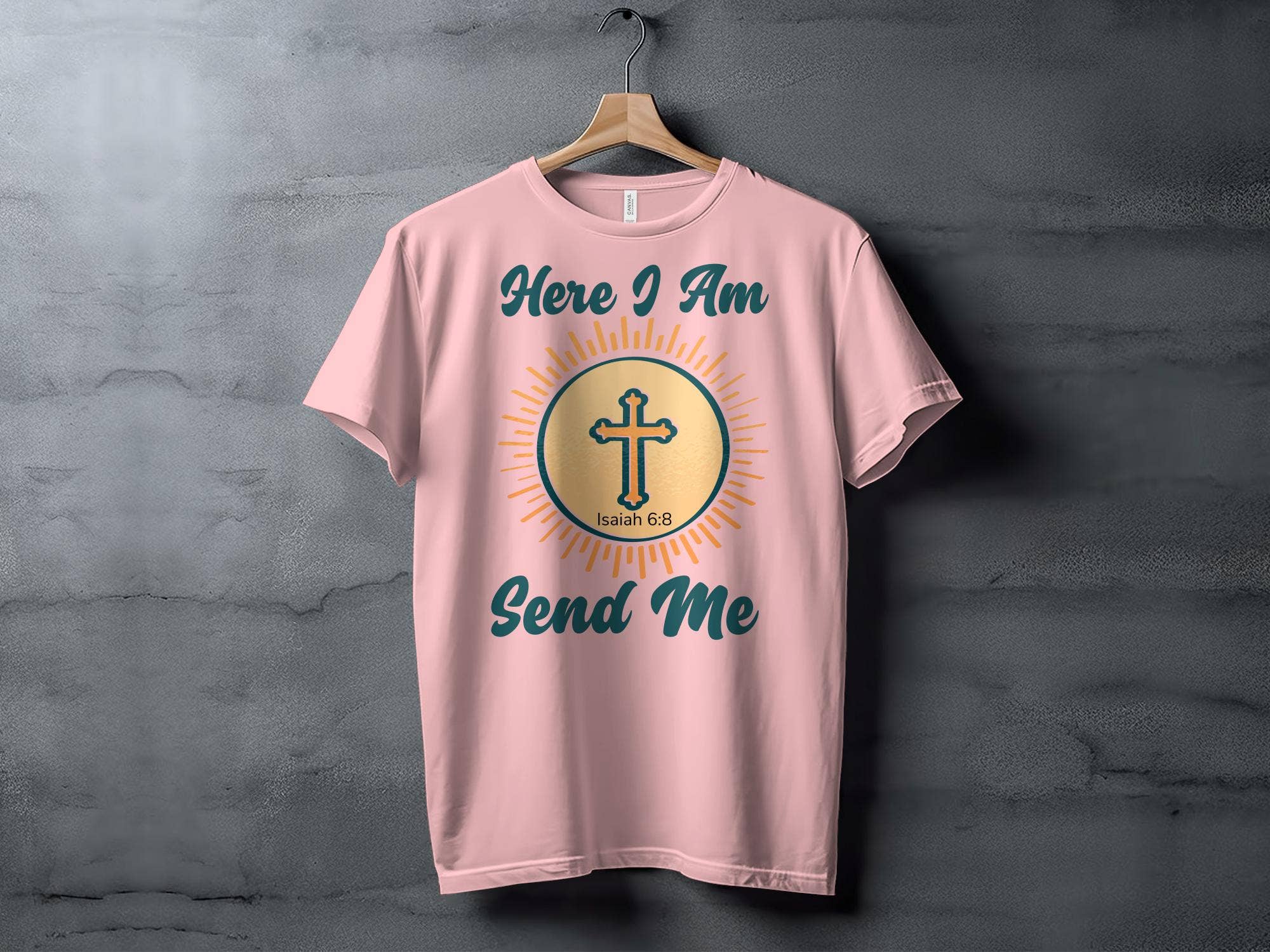 FreakyTeeFactory - Wholesale Screen Printed T-Shirt - Women's - Christian T-Shirt Here I Am Send Me, Isaiah 6 8 Scripture Tee, Religious Gift, Faith-Based Clothing, Unisex Bible Verse Shirt0