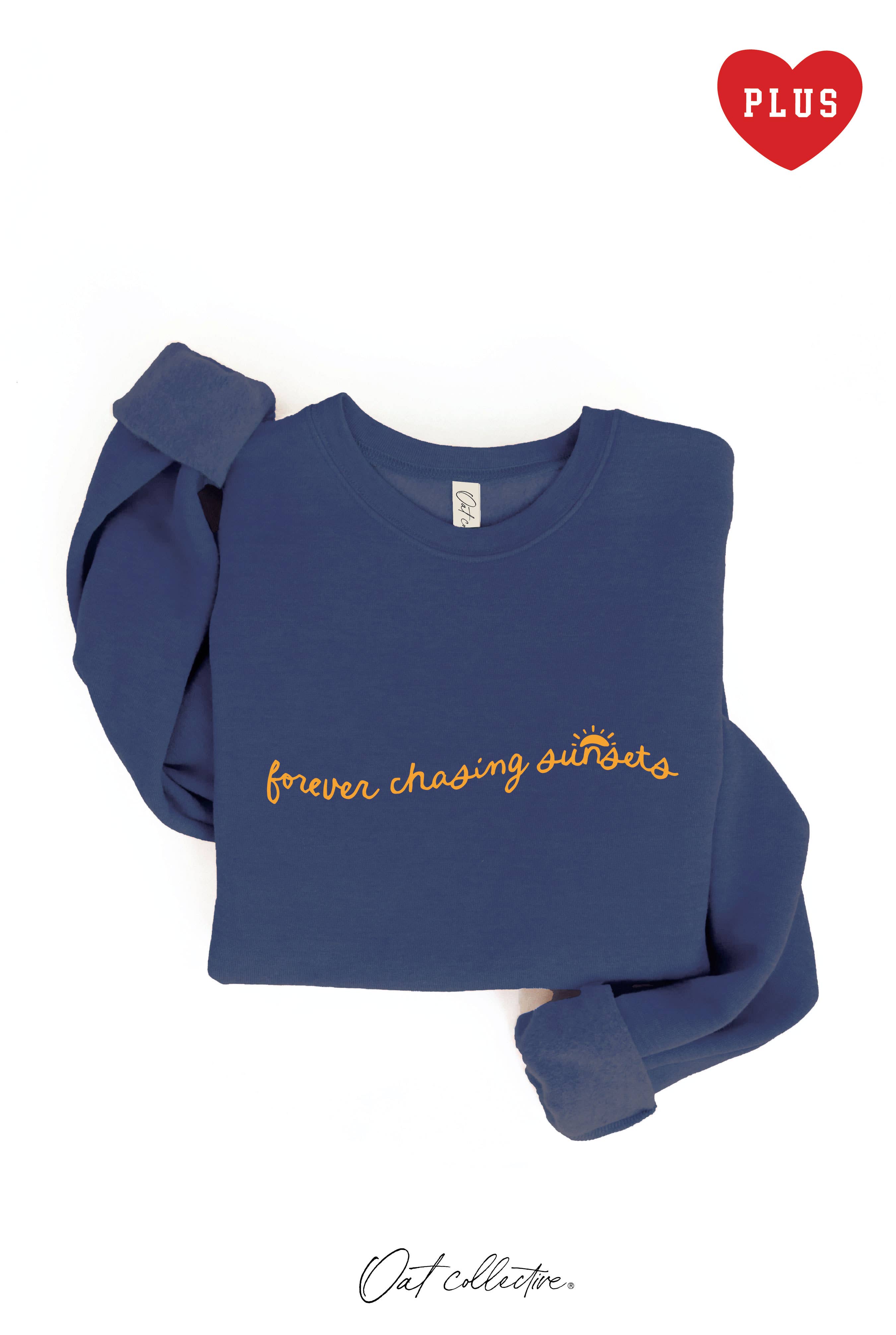 OAT COLLECTIVE - Wholesale Graphic Sweatshirt - Women's - FOREVER CHASING SUNSETS  Plus Graphic Sweatshirt15