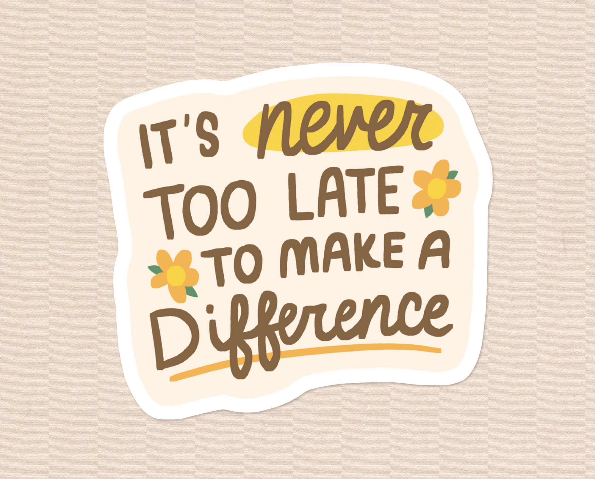 Kate Gabrielle - Wholesale Sticker - It's never too late sticker0