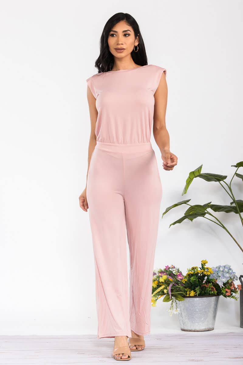 H&H Fashion Inc. - Vente Combinaison – femme - SN0912 - Combinaison unie à manches courtes1