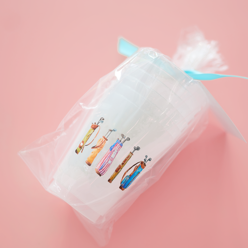 Taylor Paladino - Wholesale Drinking Glass/Cup - Golf Bags Frosted Cups | Set of 62